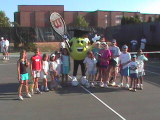 Deuce and Children Playing Tennis